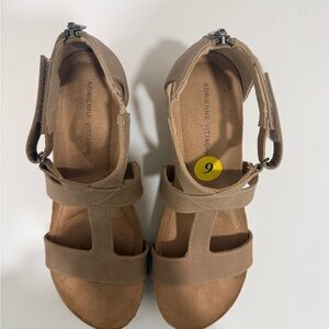 Adrienne Vittadini Brown Strappy Sandals